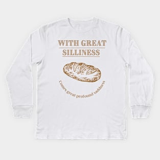 With great silliness comes great profound saddness Sobre Alba Kids Long Sleeve T-Shirt